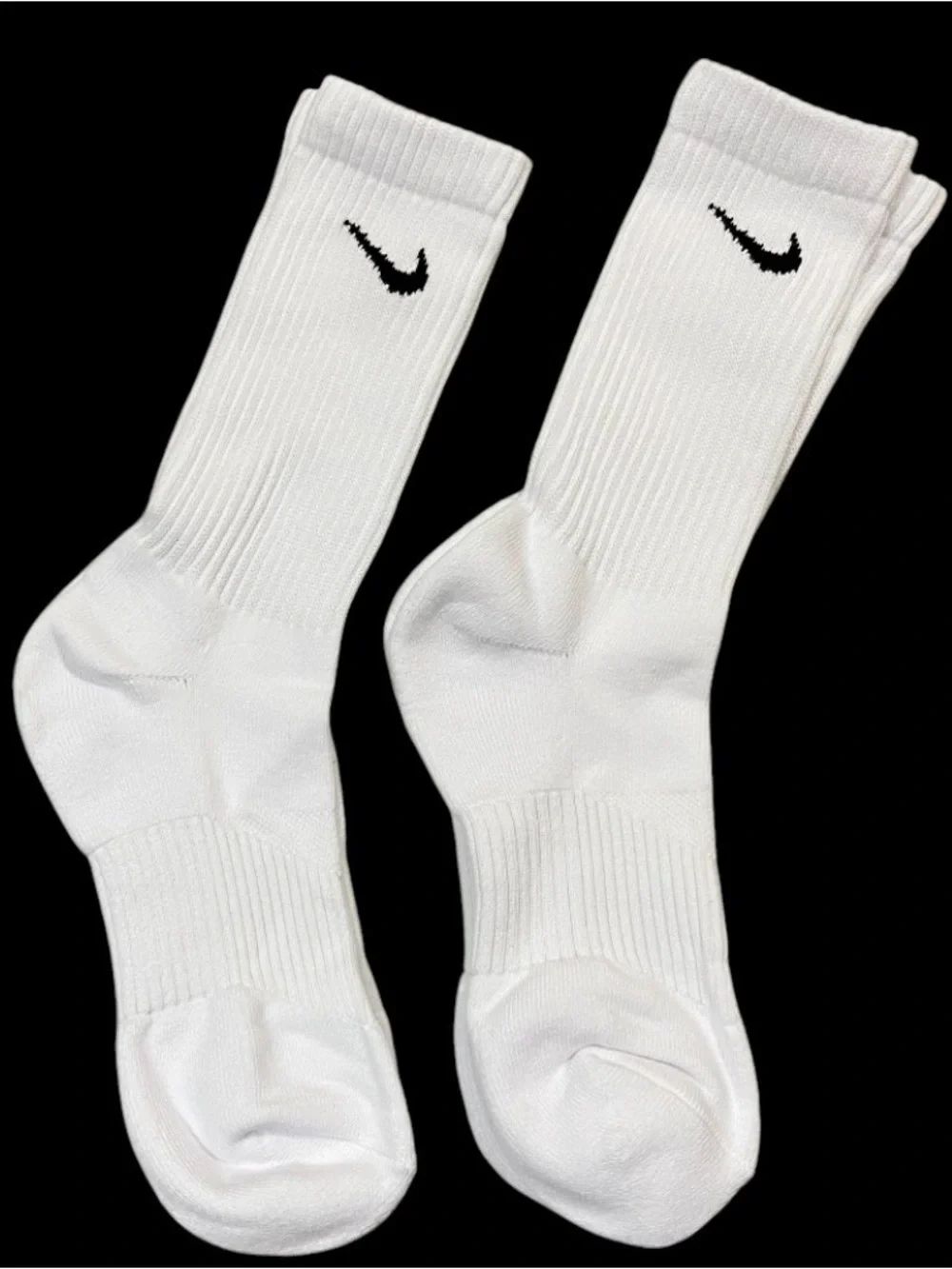 NEW Nike Classic Everyday Cushioned Unisex Adult 2 Pairs Crew Socks - White - L